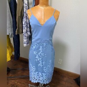 light blue cocktail dress